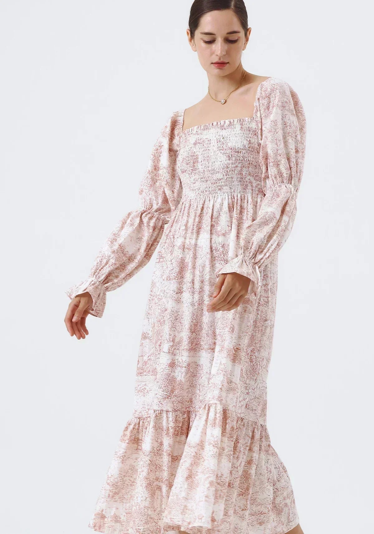 Brianna® | Chiffon dress with bell sleeves