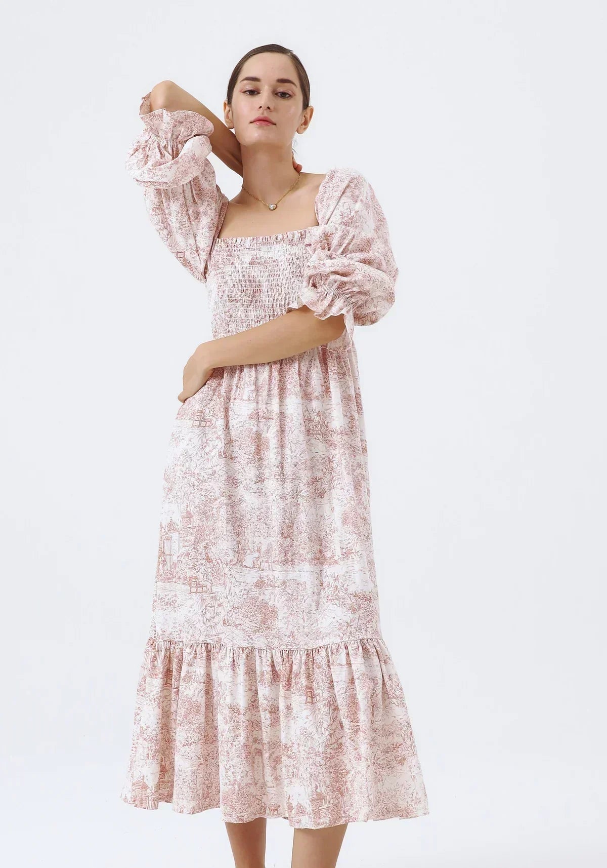 Brianna® | Chiffon dress with bell sleeves