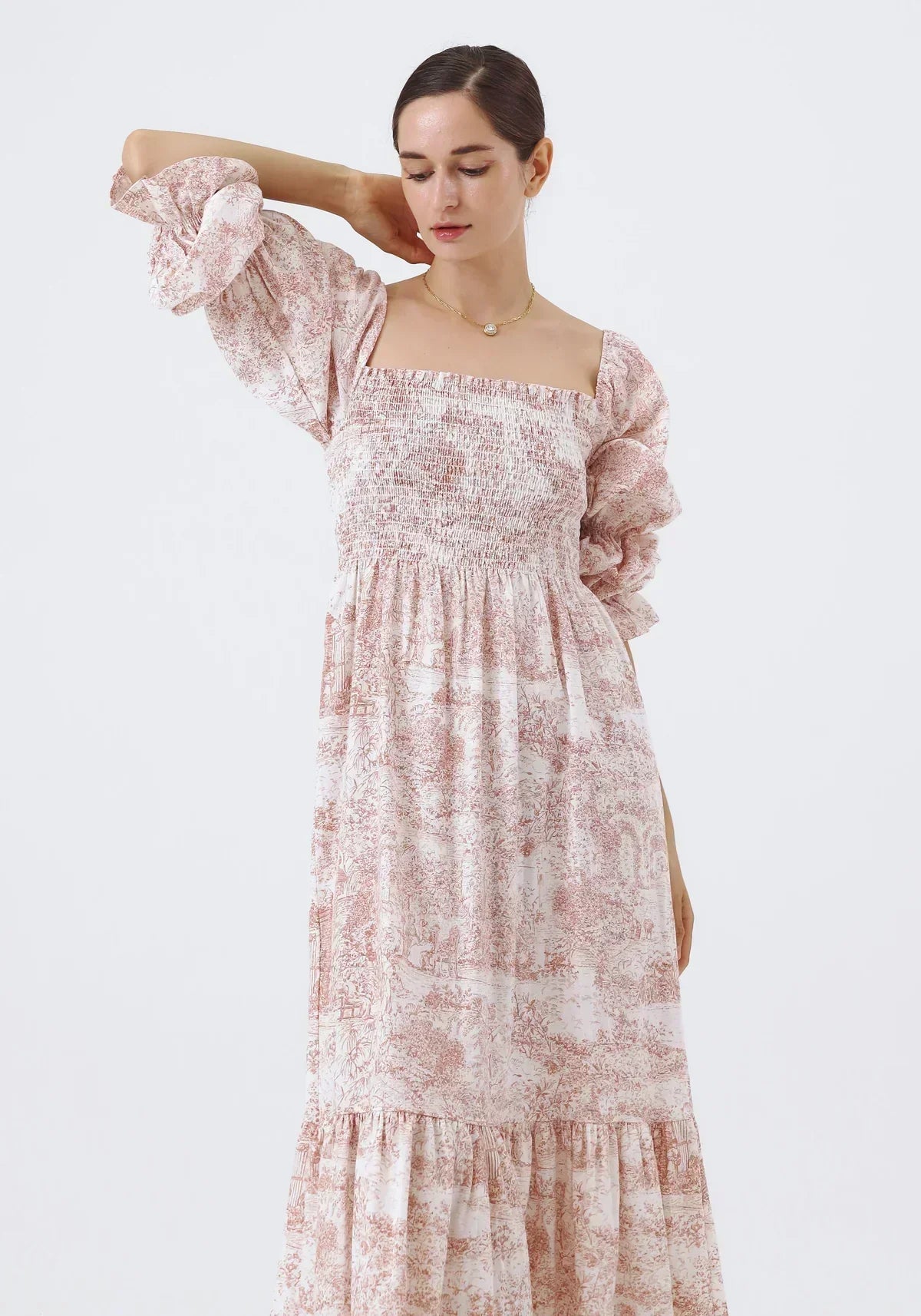 Brianna® | Chiffon dress with bell sleeves