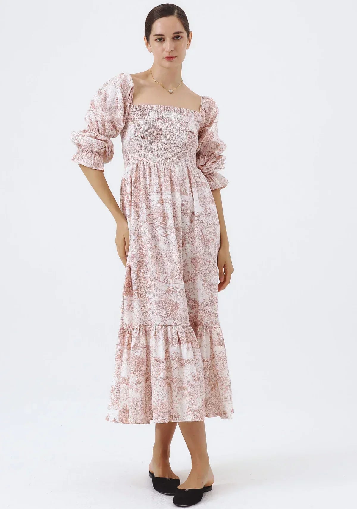 Brianna® | Chiffon dress with bell sleeves