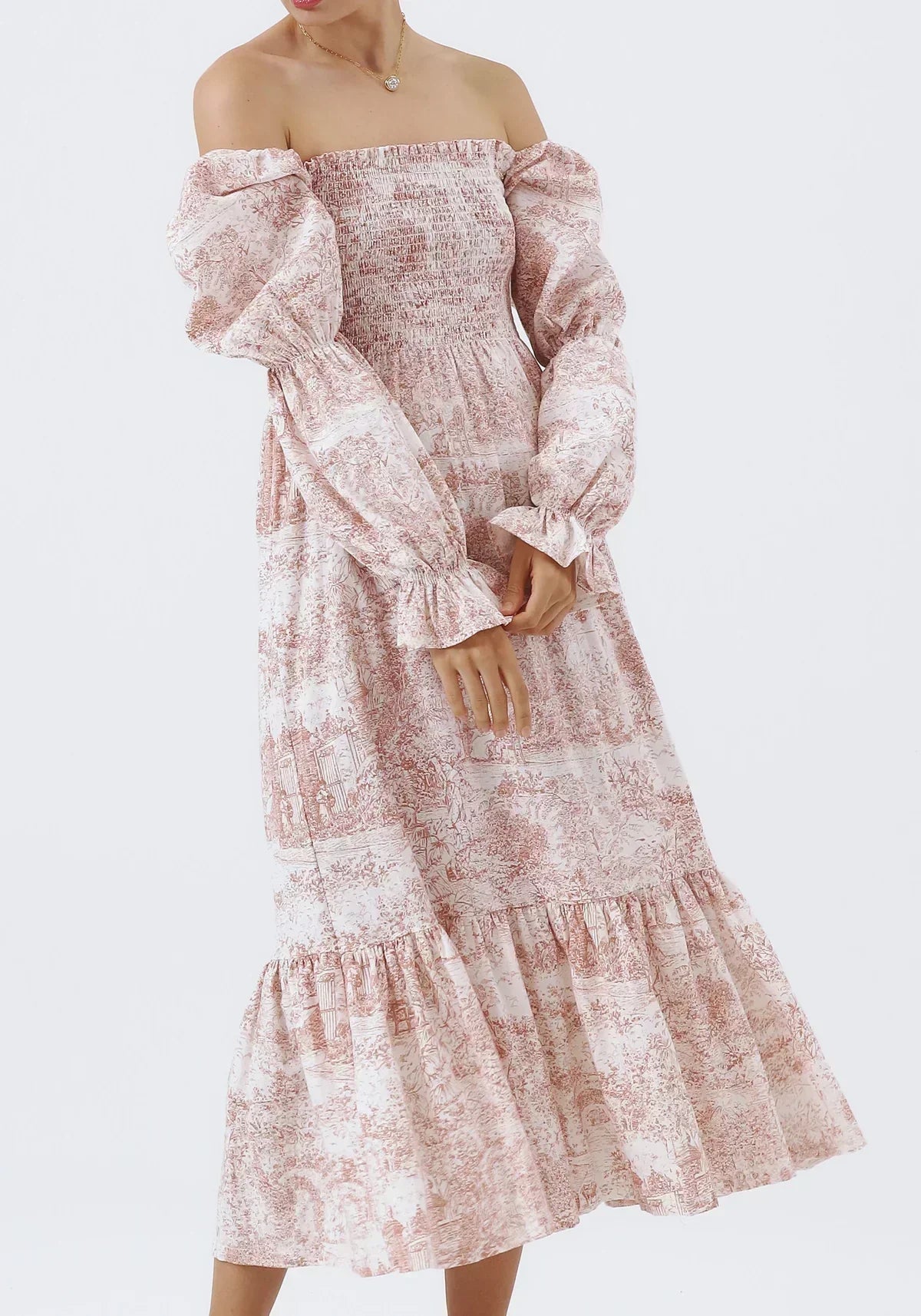 Brianna® | Chiffon dress with bell sleeves