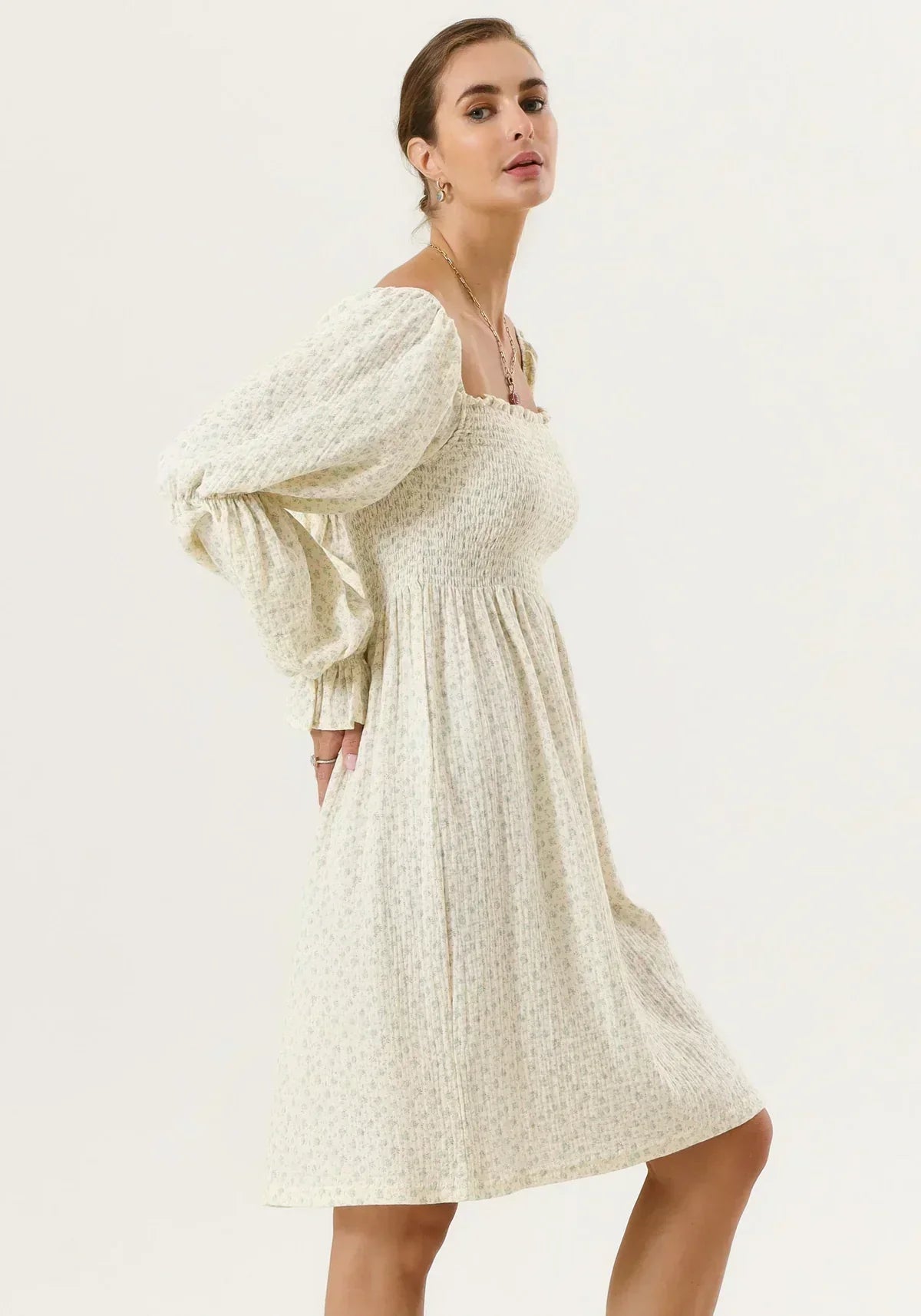 Brianna® | Chiffon dress with bell sleeves