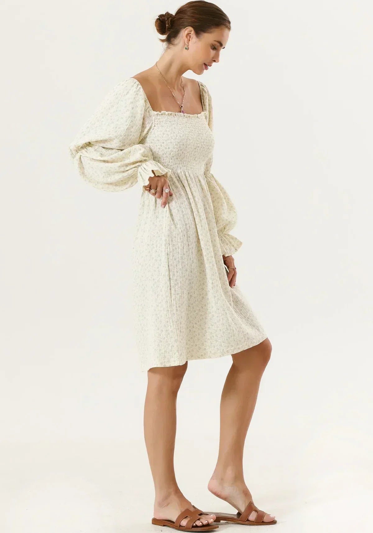 Brianna® | Chiffon dress with bell sleeves