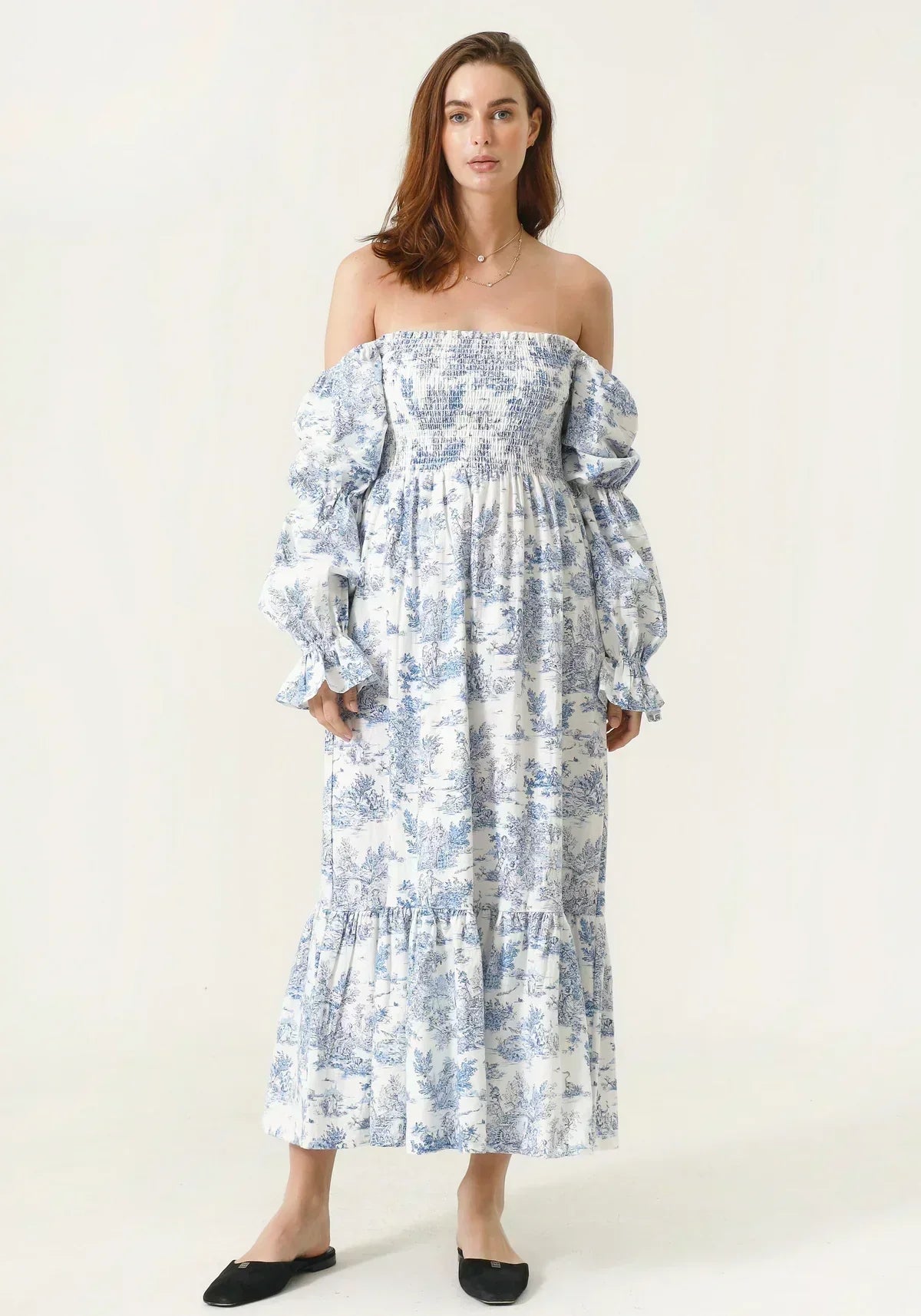 Brianna® | Chiffon dress with bell sleeves