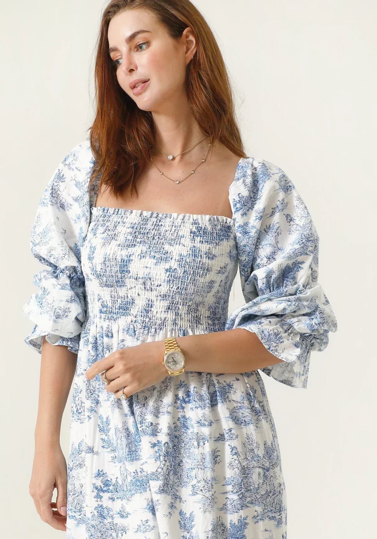 Brianna® | Chiffon dress with bell sleeves