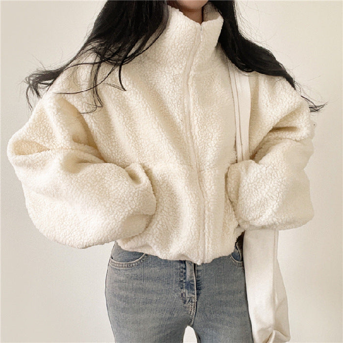 Bianca | Fluffy zip up jacket for women