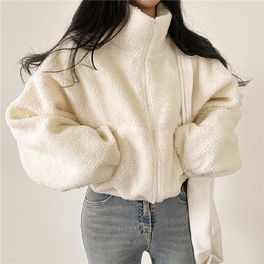 Bianca | Fluffy zip up jacket for women
