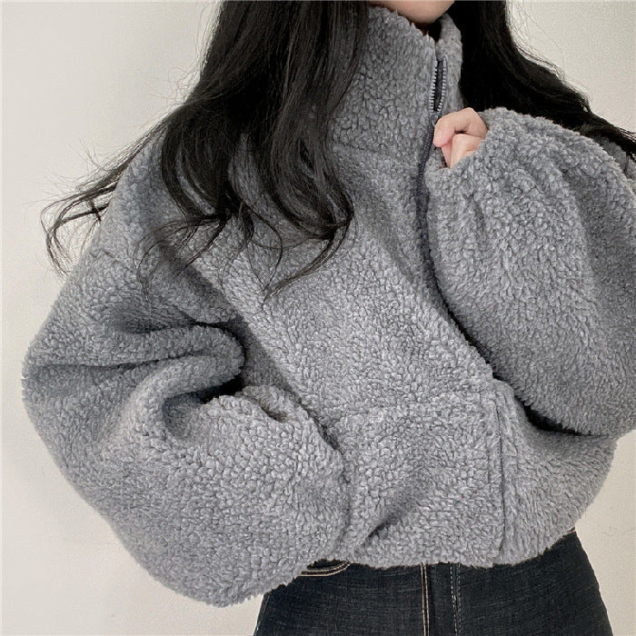 Bianca | Fluffy zip up jacket for women