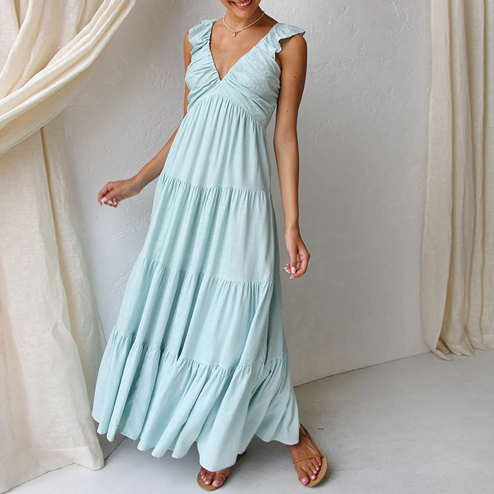 Andrea® | Long summer dress with ruffles