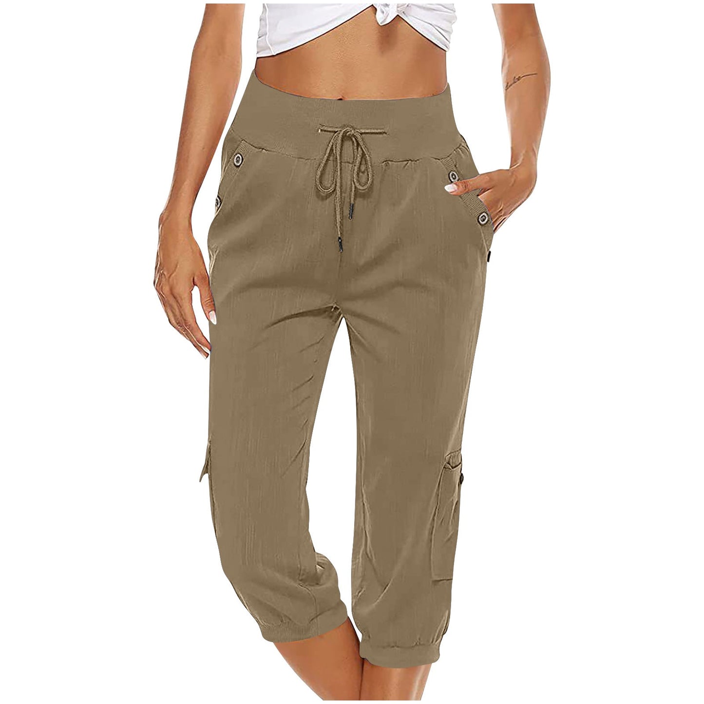 Ana® | Straight Trousers With Elastic Waist And Drawstring