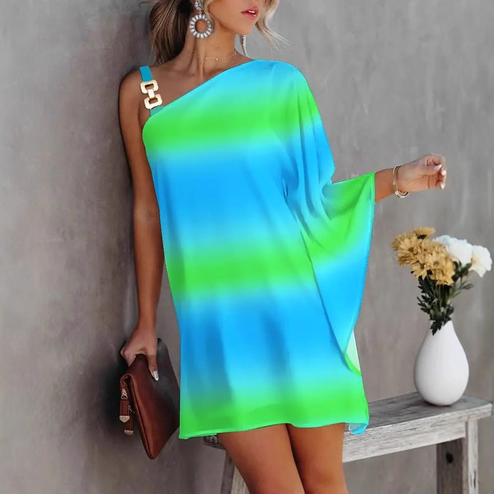 Ana® | Women'S Asymmetric Mini Dress With Decorative Shoulder Detail And Elegant Design