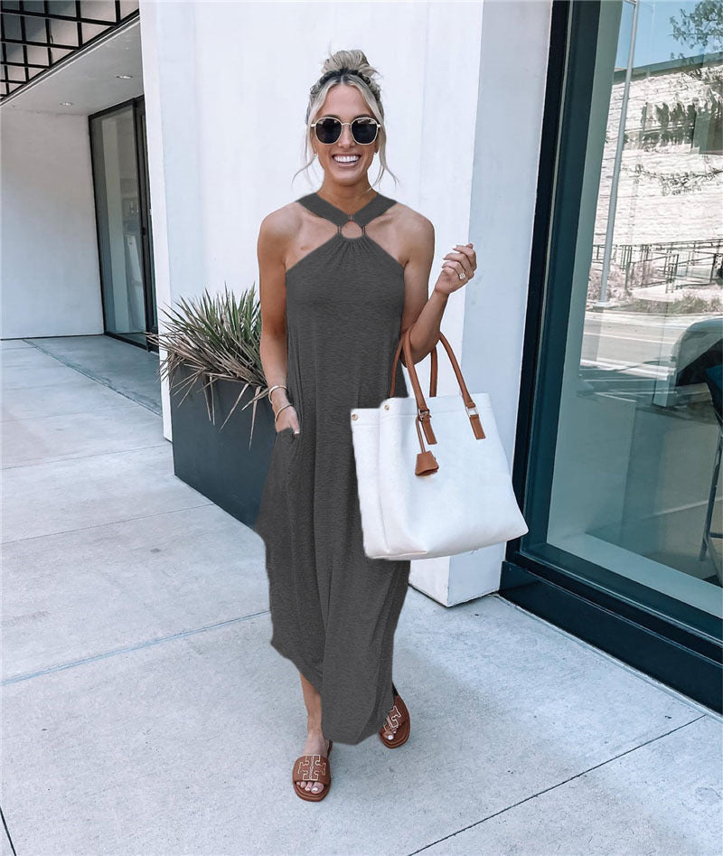 Megan | Elegant Halter Neck Dress for Summer