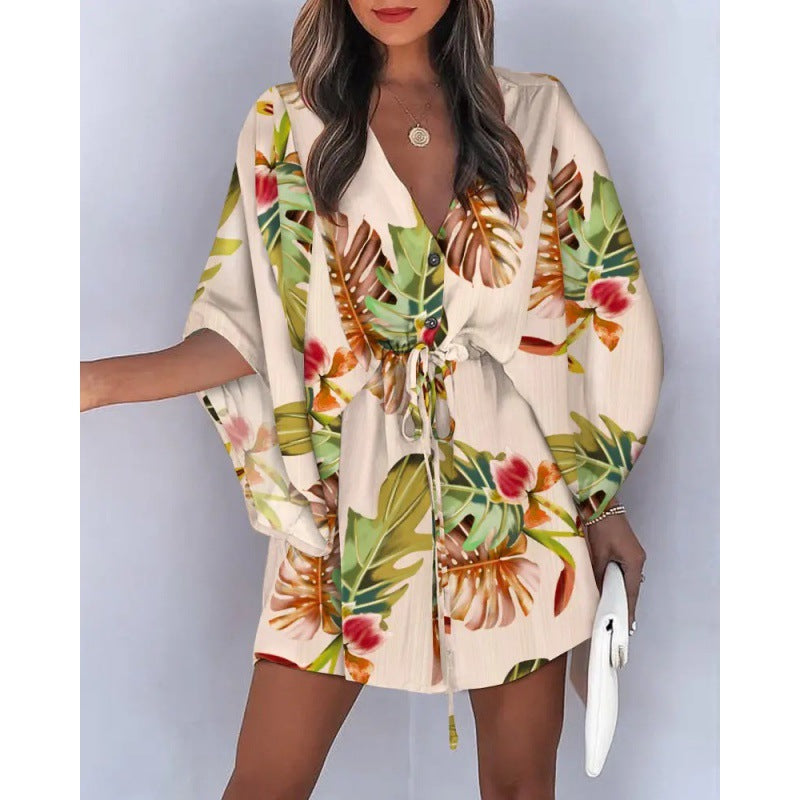 Brenda® | Women'S Floral Print Button-Up Dress