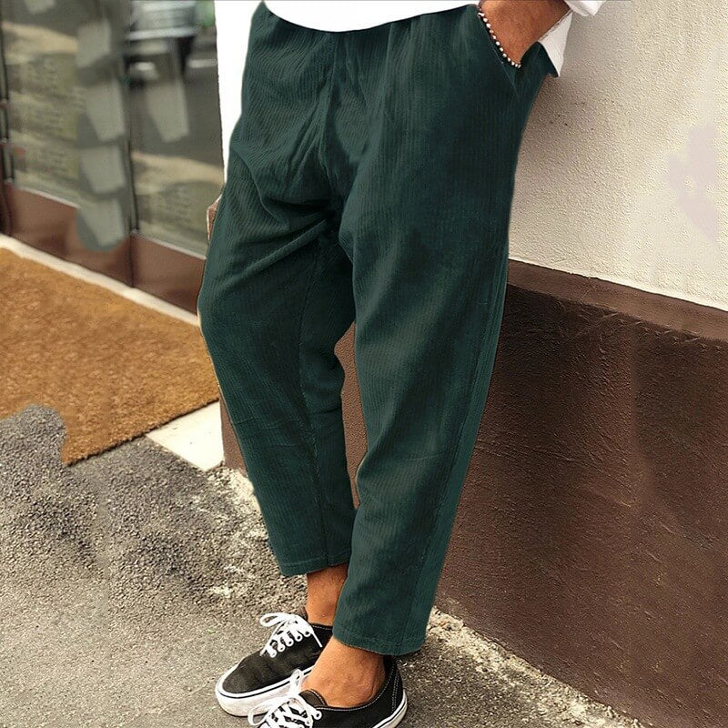 Ralph | Men's Chic Ribbed Cropped Pants