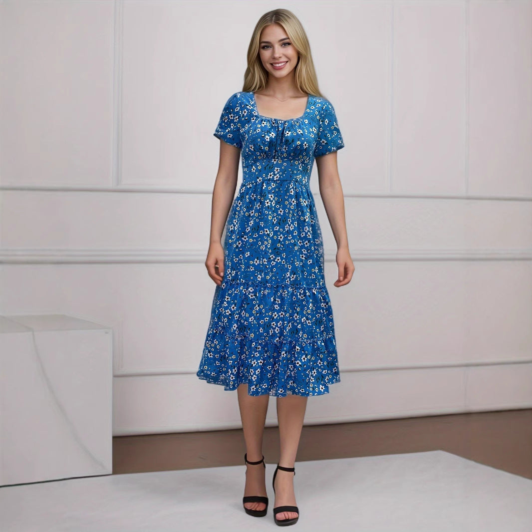 Cecilia® | Women'S Floral Pleated Maxi Dress