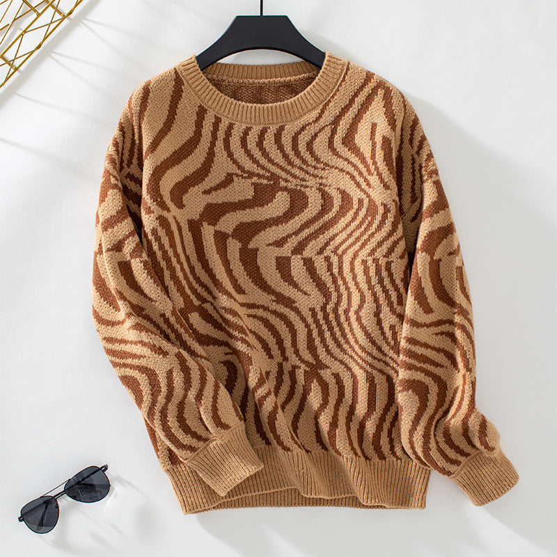 Dorotea | Jumper with a wave pattern and a crew neck