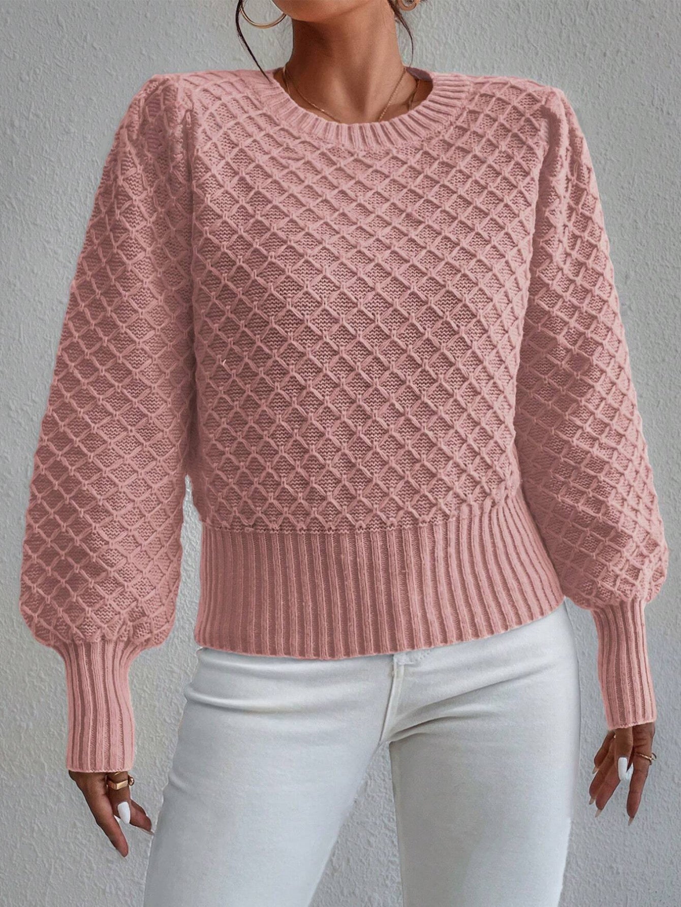 Cindy | Women's Textured Crewneck Sweater