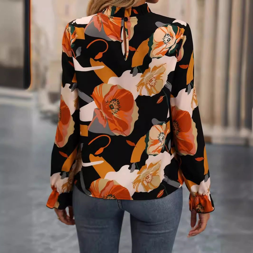 Dorotea® | Women'S Blouse With Floral Design And Elegant Ruffles