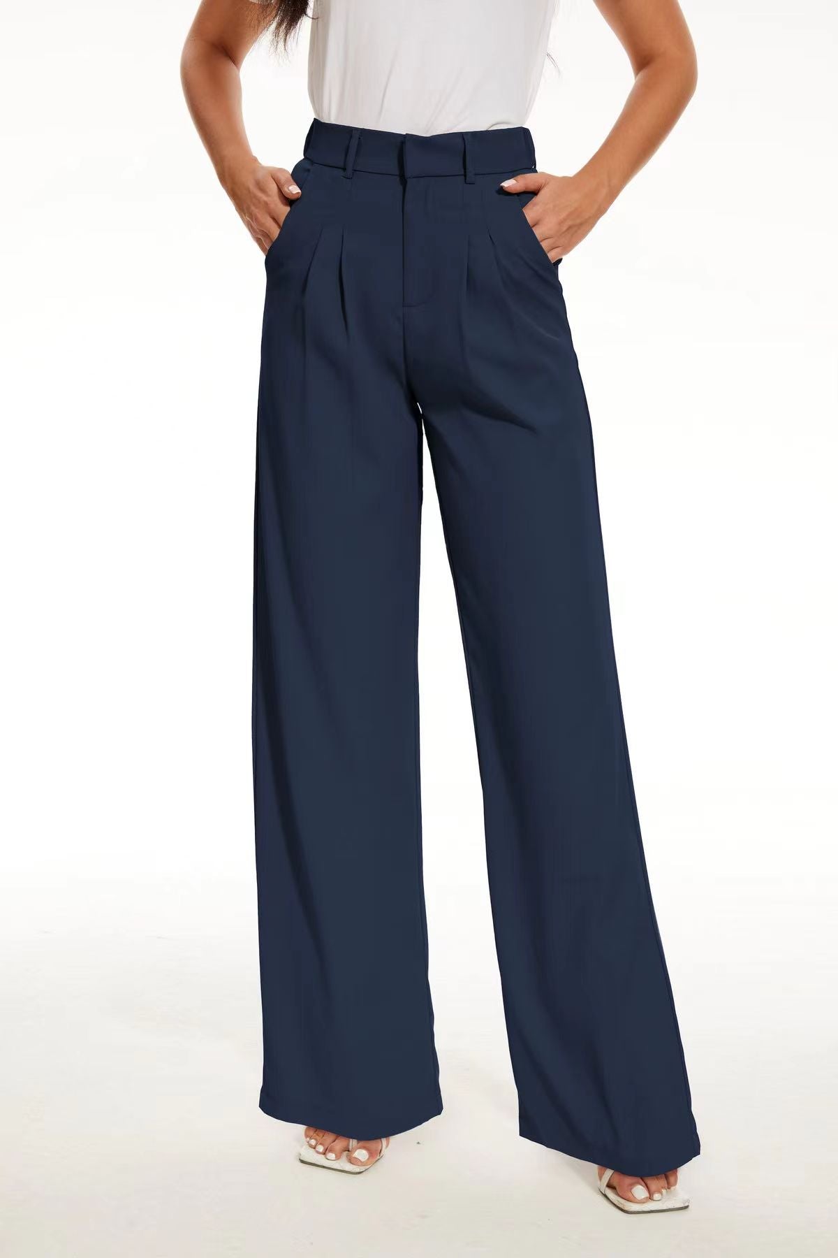 Ana® | Waffle Fabric Wide Leg Trousers