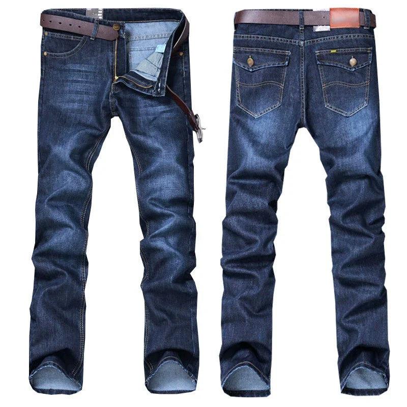 Men’s Slim Fit Jeans – Straight Leg – Washed Denim – 5 Pocket Casual Style