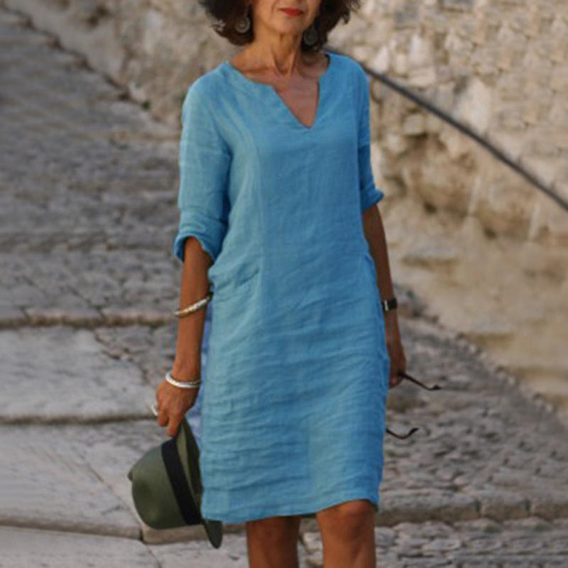 Anabel® | Tummy-Covering V-Neck Dress