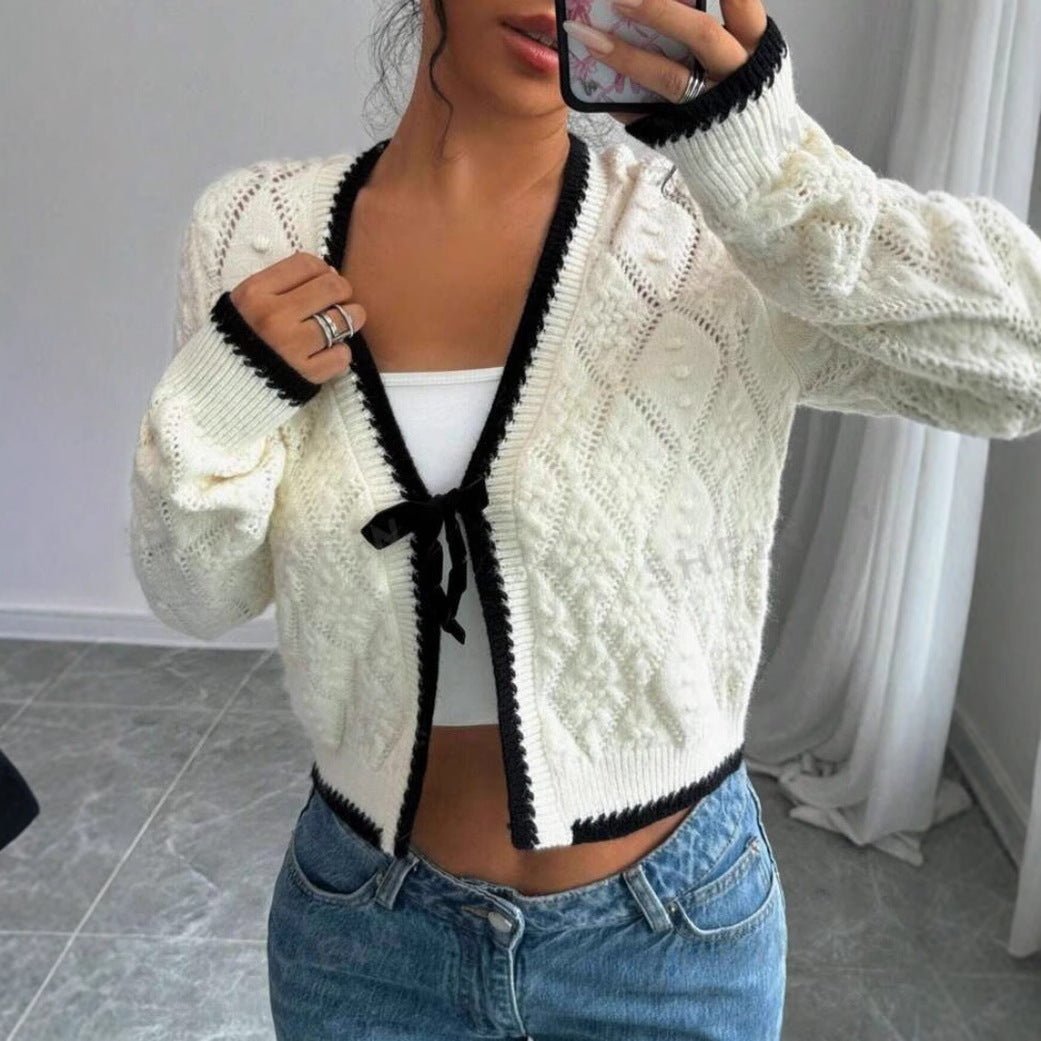 Jamie | Women's Cropped V-Neck Cardigan
