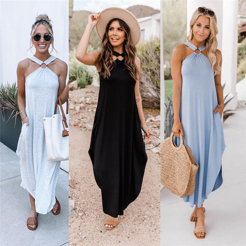 Megan | Elegant Halter Neck Dress for Summer
