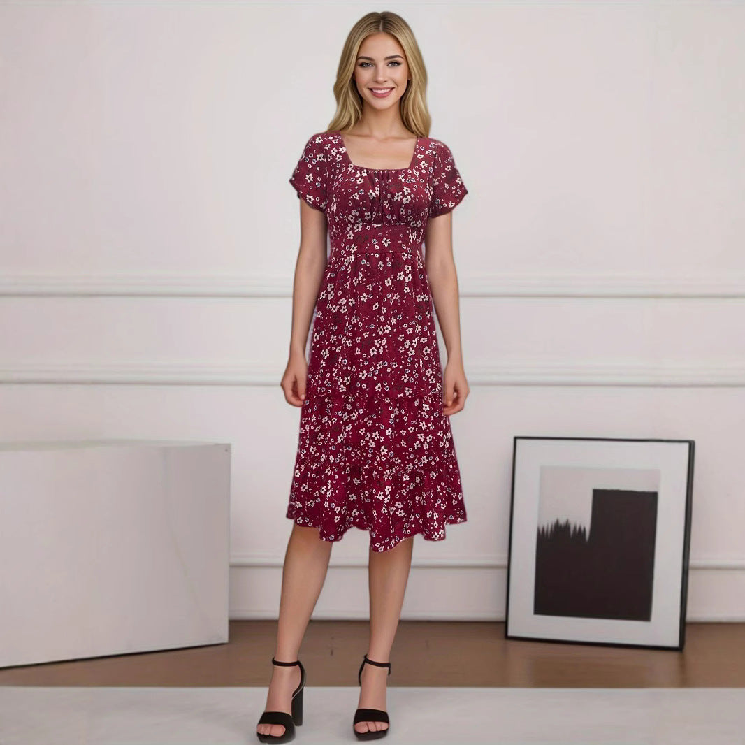 Cecilia® | Women'S Floral Pleated Maxi Dress