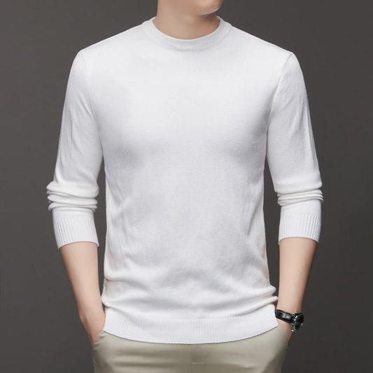 Men’s Knitted Sweater – Slim Fit – Crew Neck – Ribbed Trim – Soft Cotton Blend