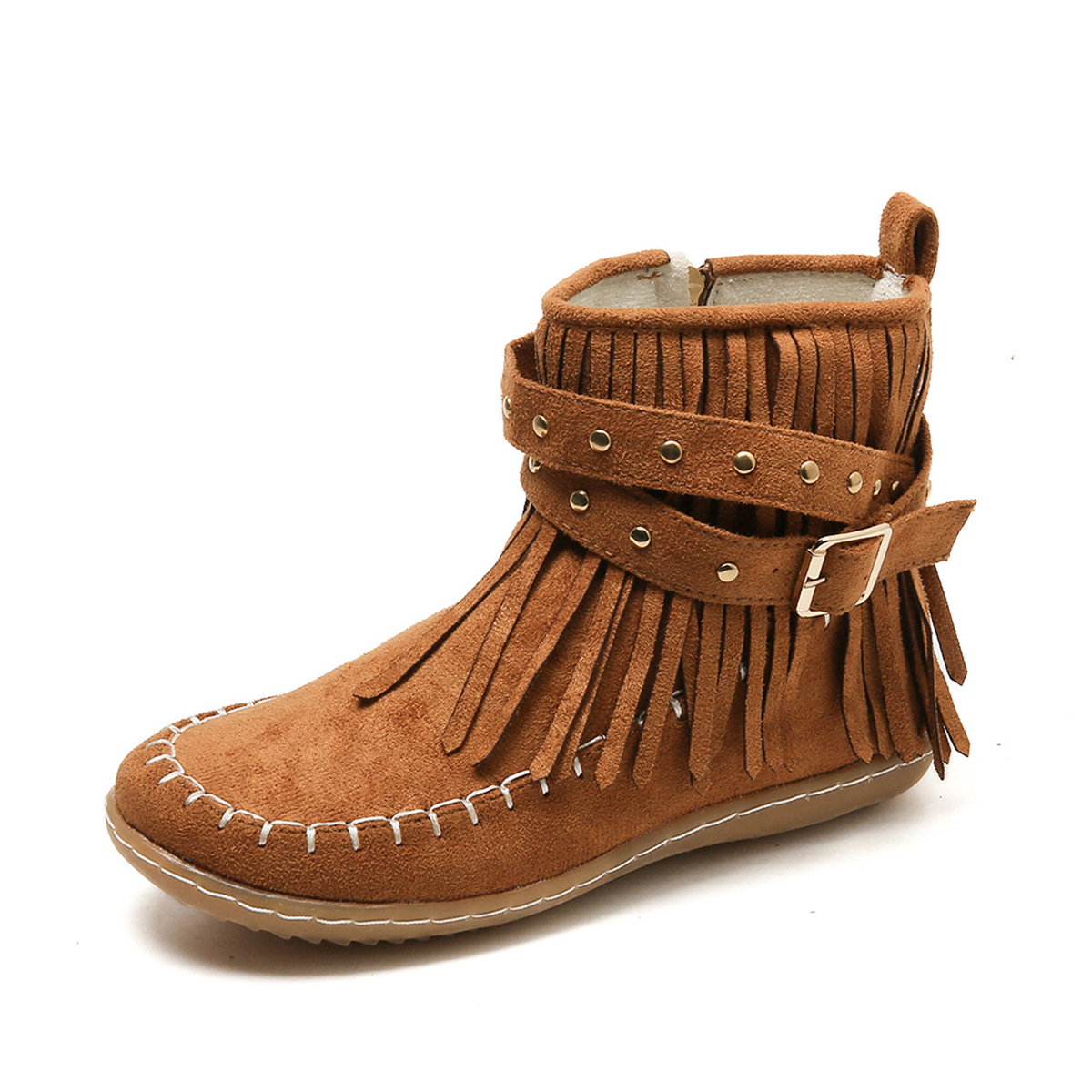 Trinity | Women's Fringe Buckle Ankle Boots