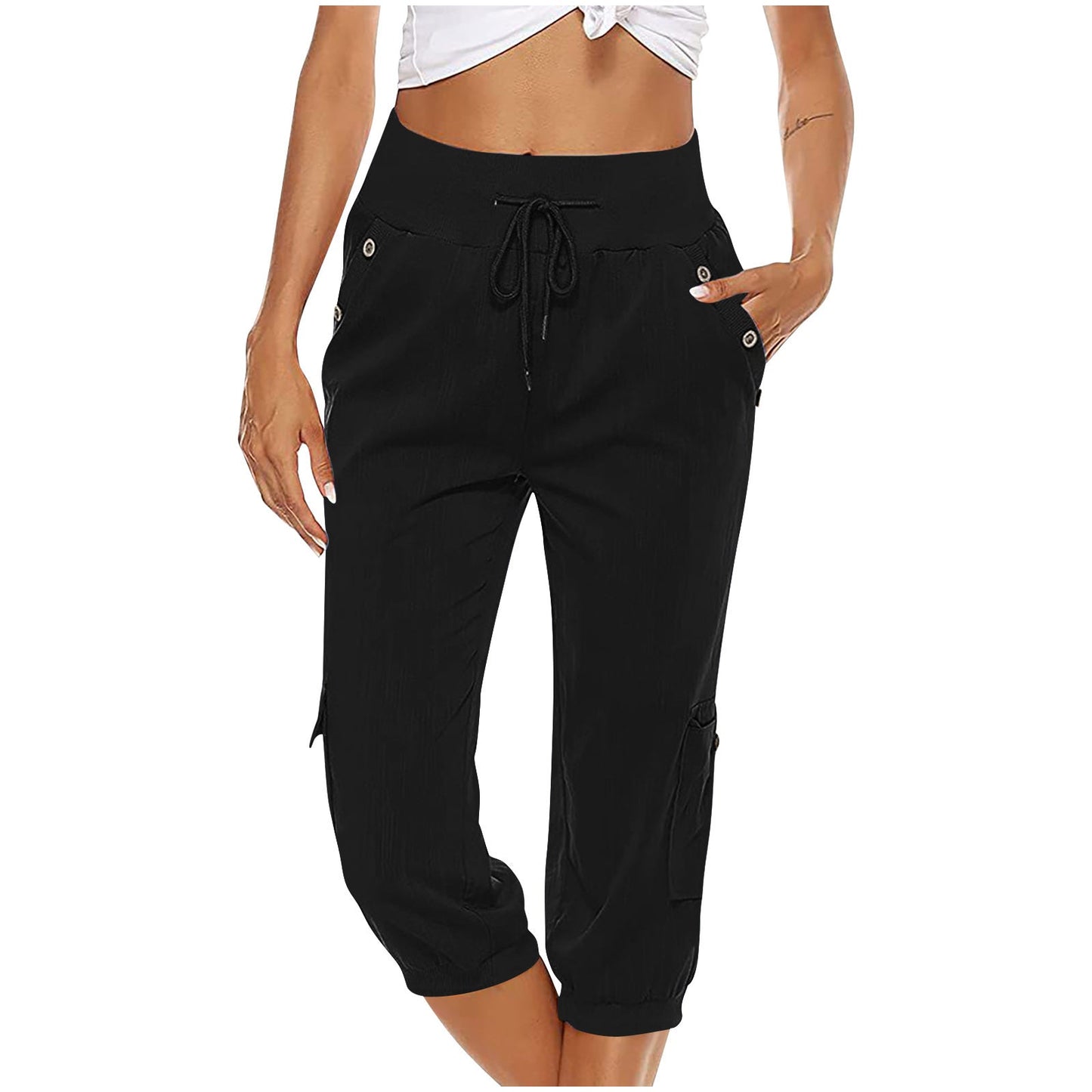 Ana® | Straight Trousers With Elastic Waist And Drawstring