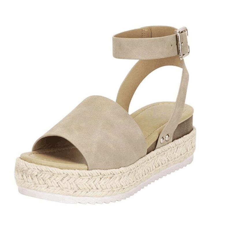 Jordan | Women's Jute Wedge Sandals - Stylish Platform Shoes