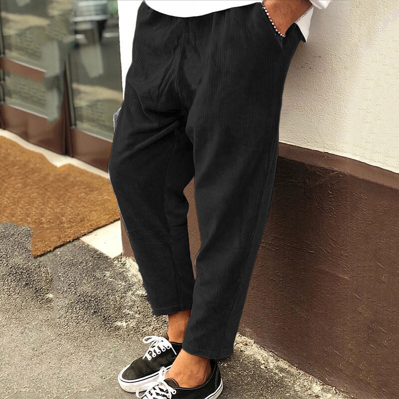 Ralph | Men's Chic Ribbed Cropped Pants