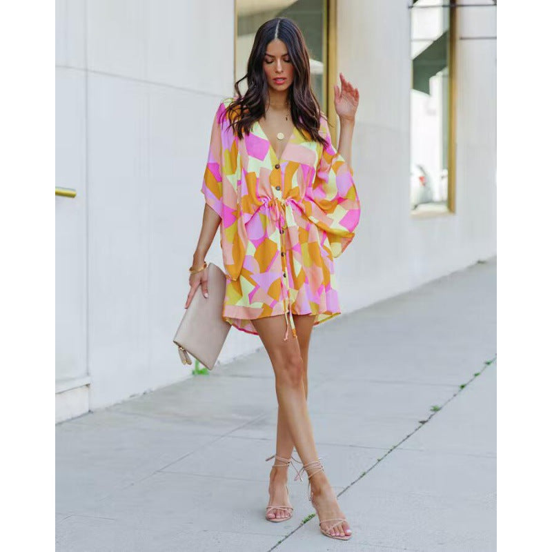 Brenda® | Women'S Floral Print Button-Up Dress