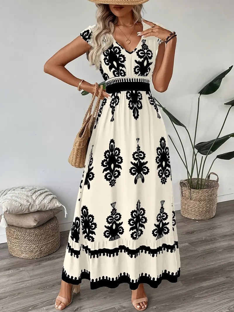 Aurora® | Women'S Embroidered V-Neck Maxi Dress
