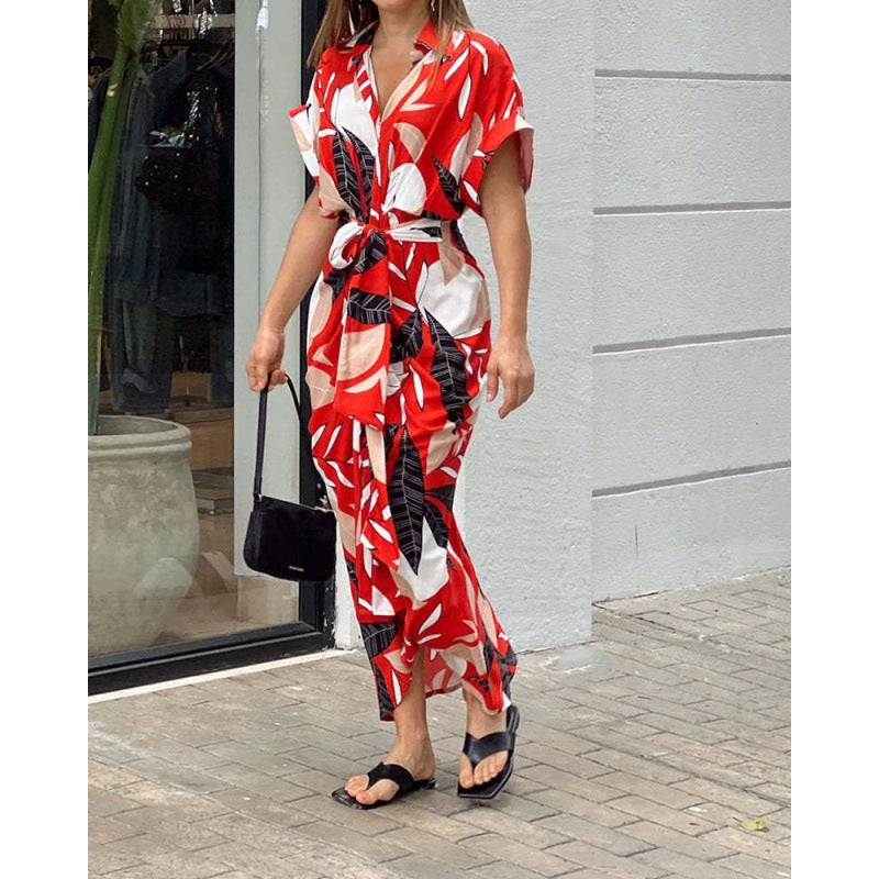 Amelia® | Women'S Floral Print Tie-Front Maxi Dress