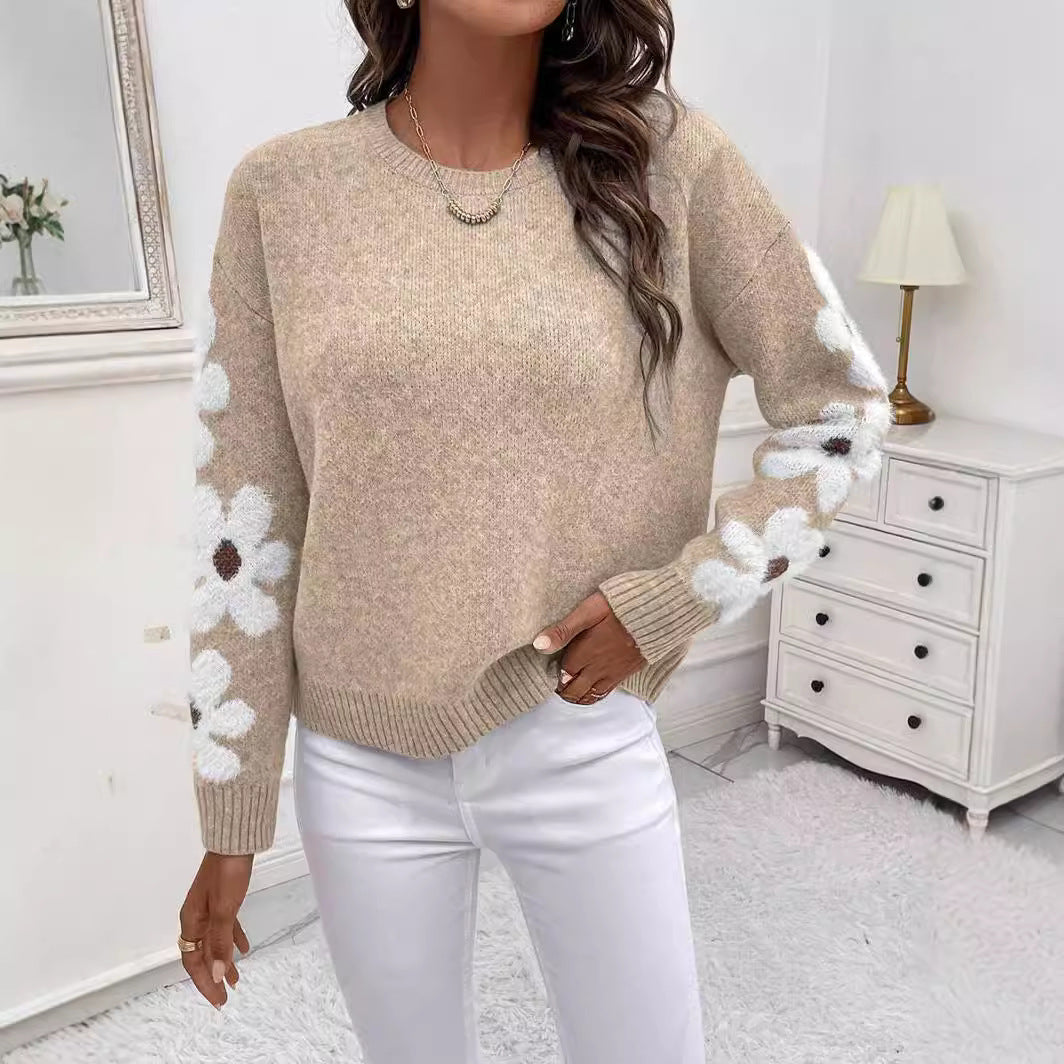 Cristina® | Women's sweater with a floral pattern