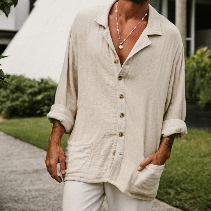 Reid | Casual Long Sleeve Cotton Shirt - Relaxed Fit