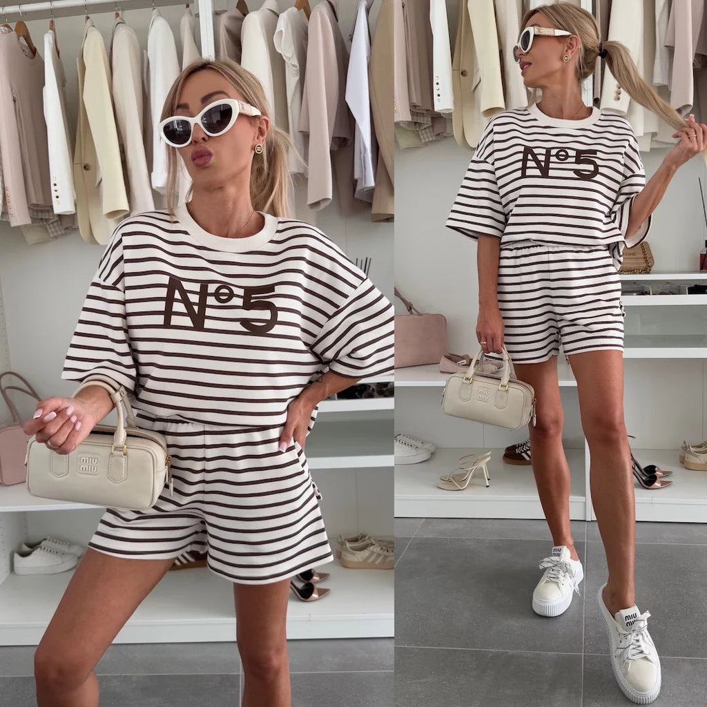 Linda | Striped Summer Set for Comfortable and Stylish Days