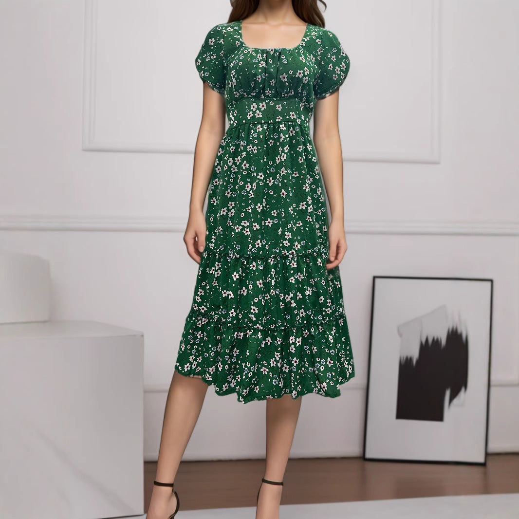 Cecilia® | Women'S Floral Pleated Maxi Dress