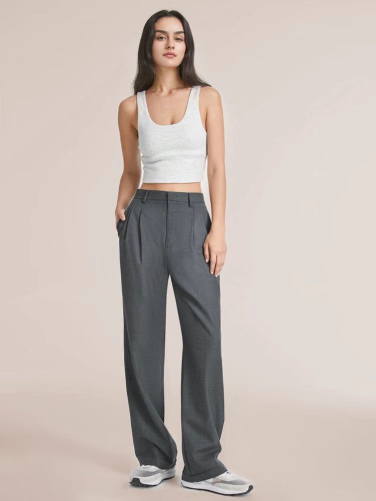 Ana® | Waffle Fabric Wide Leg Trousers