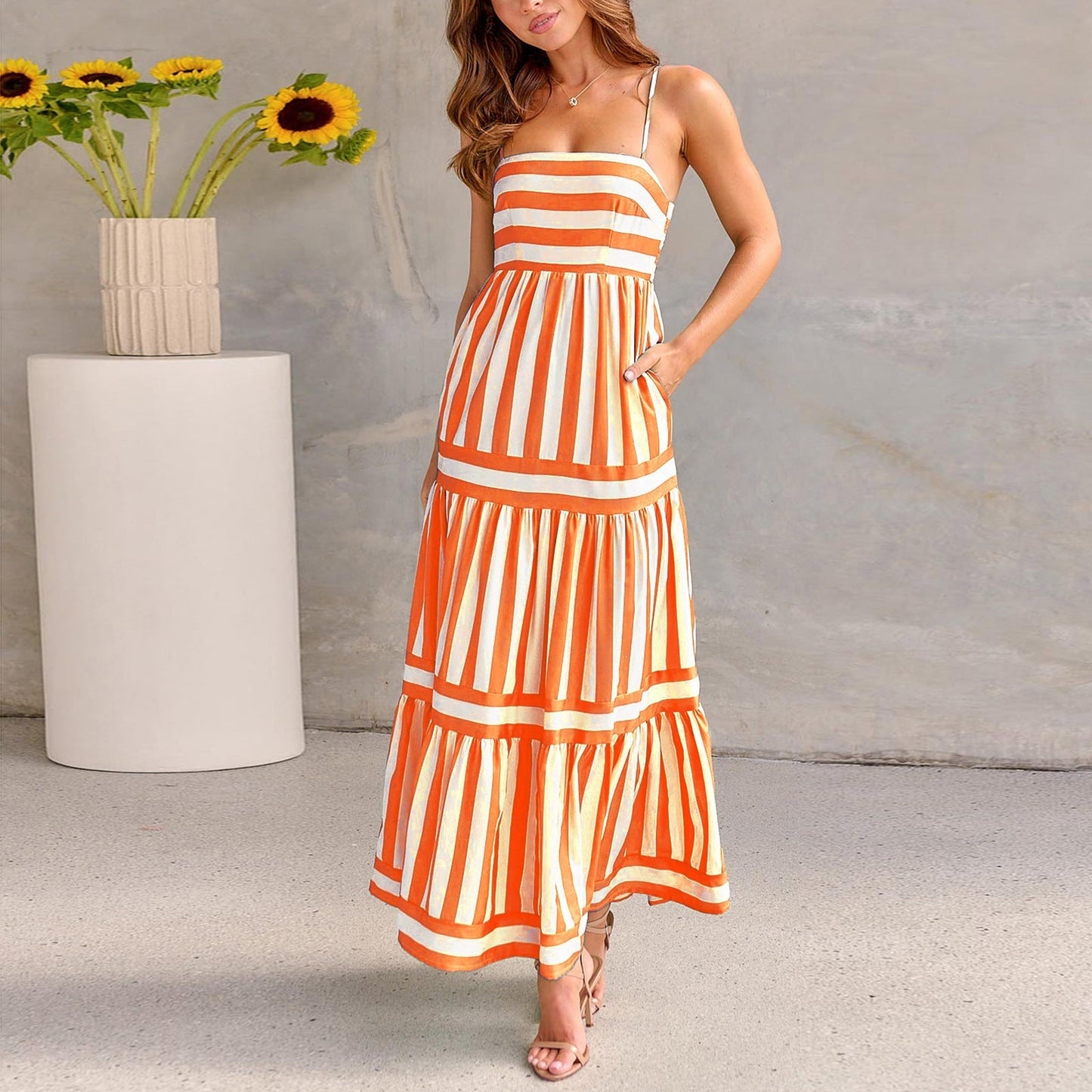 Brenda® | Color block maxi dress
