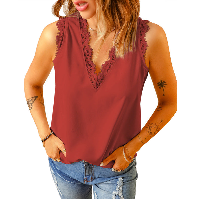 Britteon® | Women'S V-Neck Blouse Made Of Lace