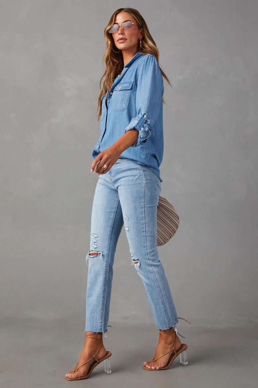 Danna® | Classic shirt with chest pockets