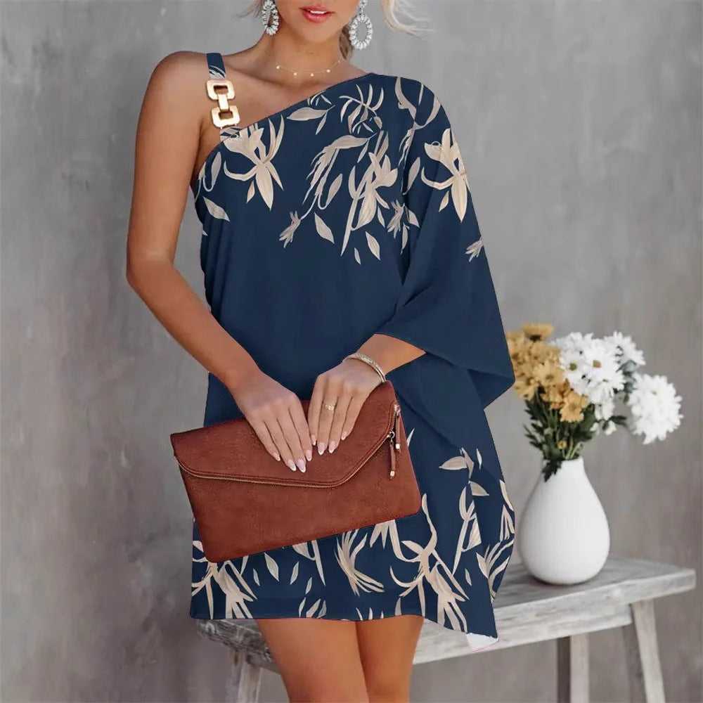 Ana® | Women'S Asymmetric Mini Dress With Decorative Shoulder Detail And Elegant Design