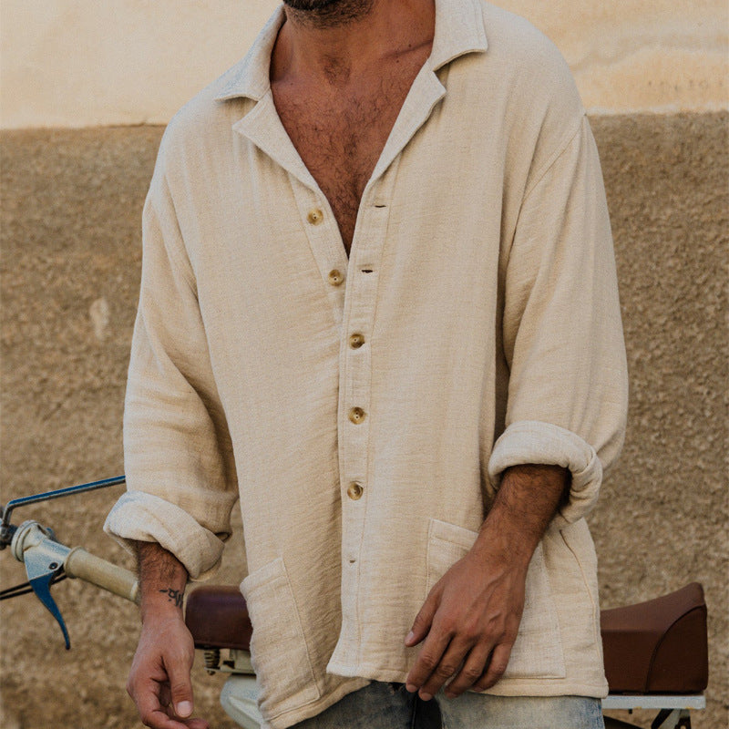 Reid | Casual Long Sleeve Cotton Shirt - Relaxed Fit