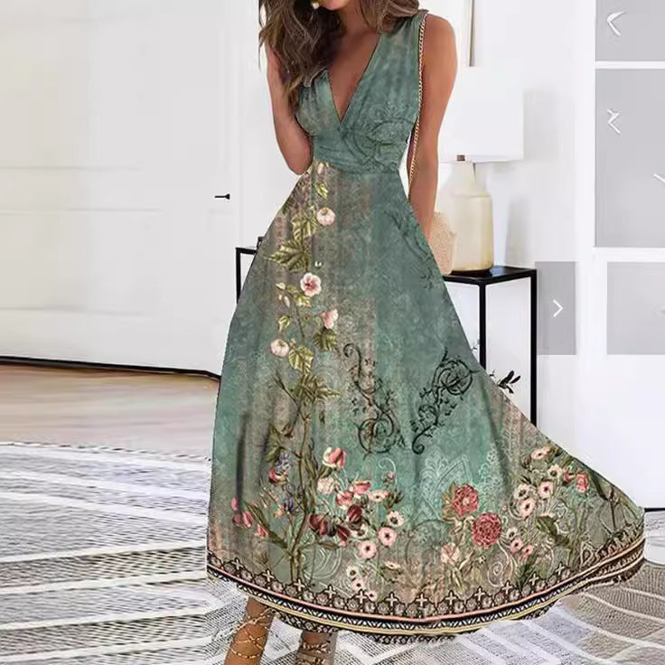 Sabrina | Enchanting Floral Maxi Dress for Effortless Elegance