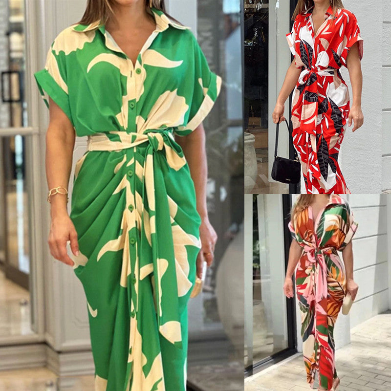 Amelia® | Women'S Floral Print Tie-Front Maxi Dress