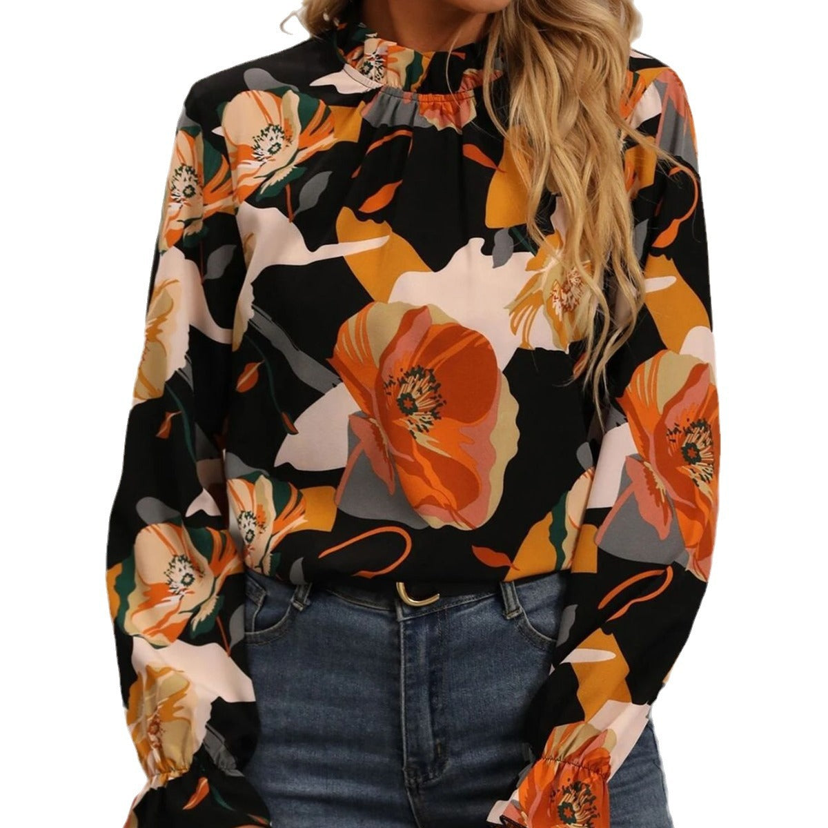 Dorotea® | Women'S Blouse With Floral Design And Elegant Ruffles