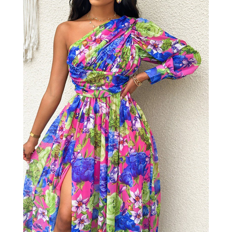 Dulce® | Women'S Floral One-Shoulder Maxi Dress